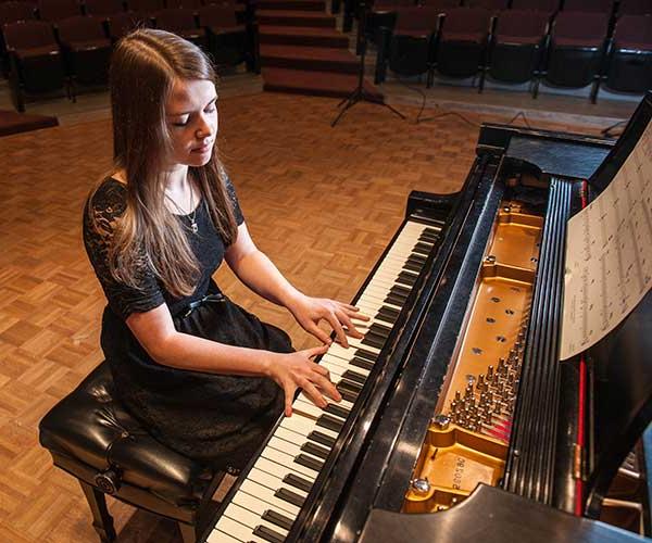 Girl playing piano