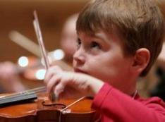 Child playing violin