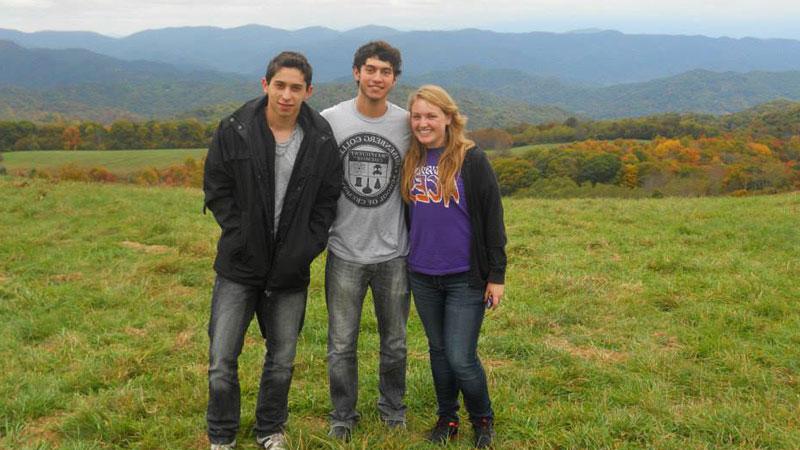 Venturing Crew students in field